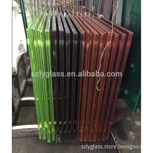 13.52 mm color PVB laminated glass with 0.38mm Vanceva 000F Polar White